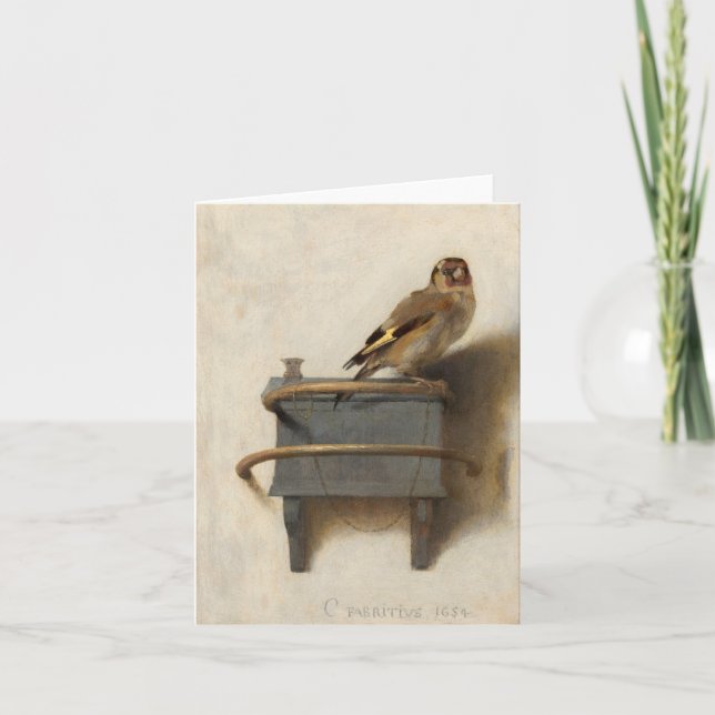 Carte De Remerciements Le Goldfinch par Carel Fabritius (Devant)