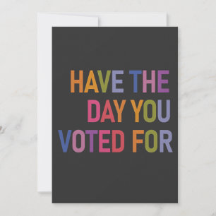 Carte De Remerciements Le jour où vous avez voté pour Anti Trump