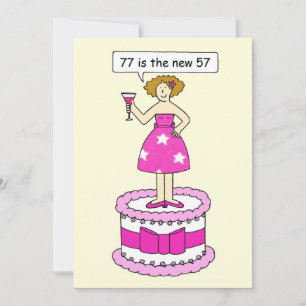 Carte De Remerciements Le joyeux soixante-dix-septième anniversaire pour