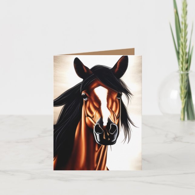 Carte De Remerciements Le Majestic Mustang - L'Esprit De Liberté (Devant)