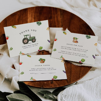 Carte De Remerciements Le marché des agriculteurs Baby shower cultivé loc