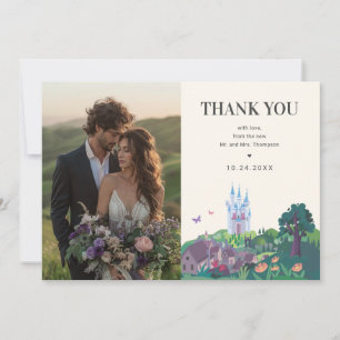 Carte De Remerciements Le Mariage du château de Cendrillon