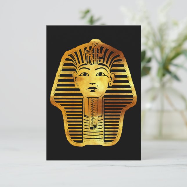 Carte De Remerciements Le masque égyptien Golden Tutankhamon (Debout devant)