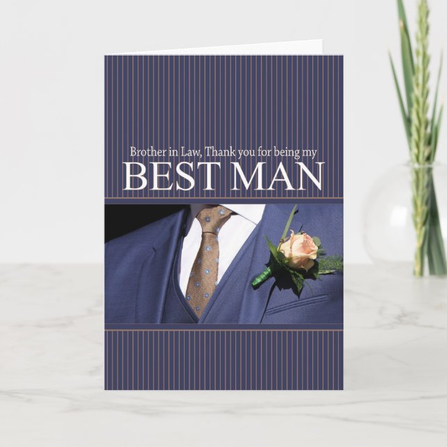 Carte De Remerciements Le meilleur homme de beau-frère vous remercient (Devant)