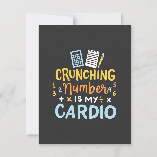 Carte De Remerciements Le Numéro D'Arrêt Comptable Est Mon Cardio (Devant)