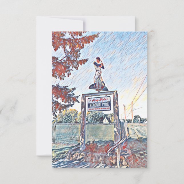 Carte De Remerciements Le parc commémoratif Andy Pafko (Devant)