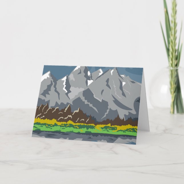 Carte De Remerciements Le Parc national de Grand Teton (Devant)