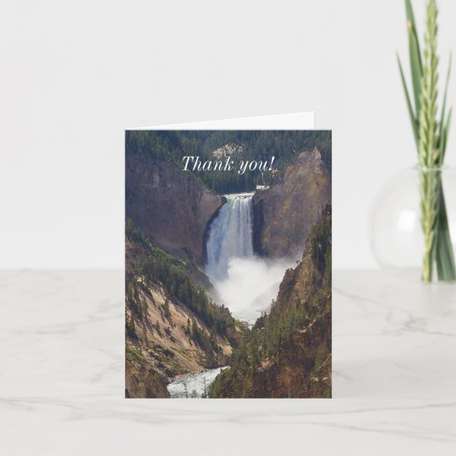 Carte De Remerciements Le Pouvoir De L'Merci De Yellowstone (Devant)