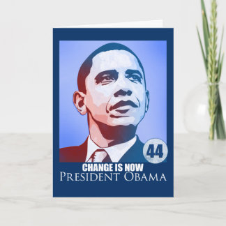 Carte De Remerciements Le Président Obama, changement est maintenant