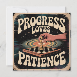 Carte De Remerciements Le progrès aime la patience