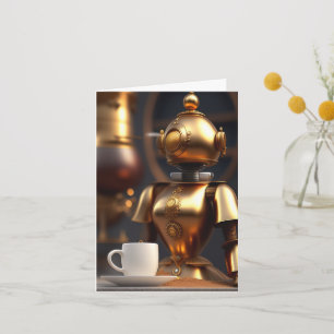 Carte De Remerciements Le robot Barista