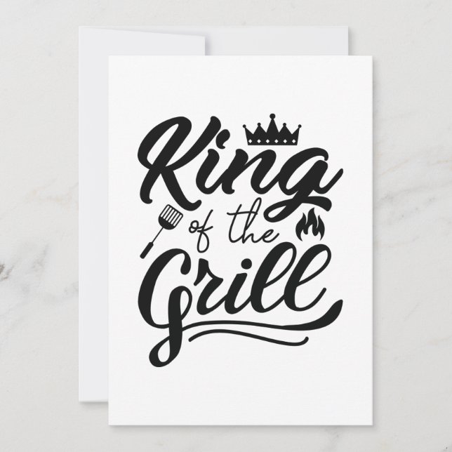 Carte De Remerciements Le Roi Du Grill (Devant)