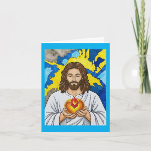 Carte De Remerciements Le Sacré-Cœur de Jésus