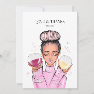 Carte De Remerciements Le thème du vin