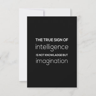 Carte De Remerciements le vrai signe de l'intelligence n'est pas la conna
