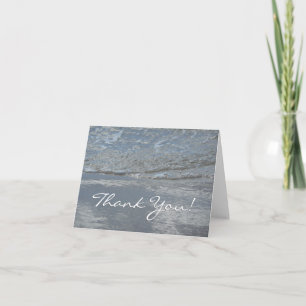 Carte De Remerciements L'eau sur la plage Photographie Abstraite