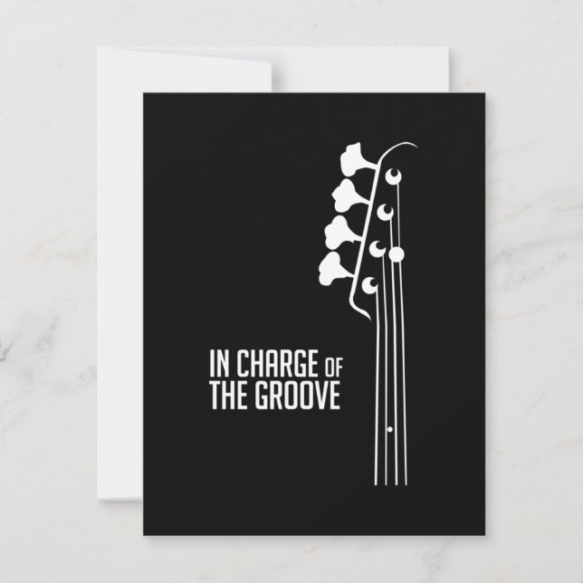 Carte De Remerciements Lecteur de basse en charge du Groove (Devant)
