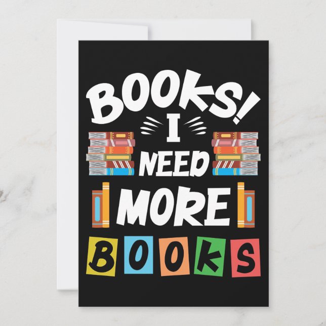 Carte De Remerciements Lecteur Livres-cadeaux J'ai besoin de plus de livr (Devant)