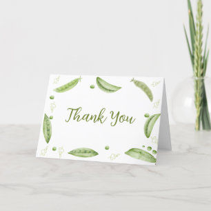 Carte De Remerciements Légumes verts Pois sucrés dans Baby shower de pois