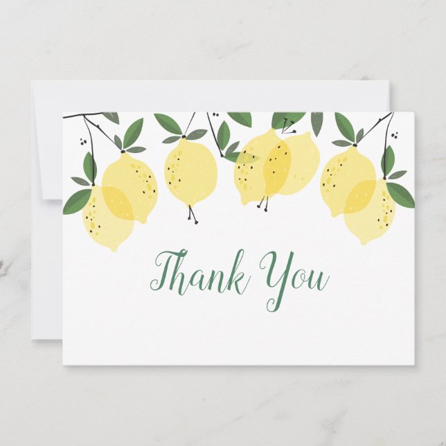 Carte De Remerciements Lemons modernes (Devant)