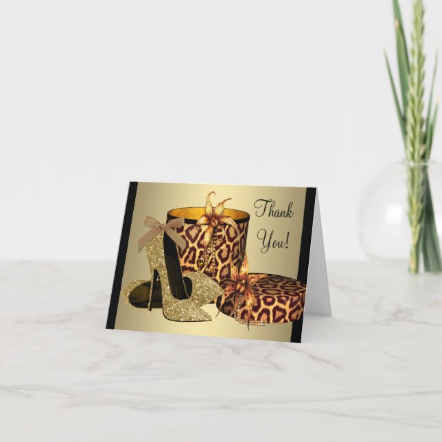 Carte De Remerciements Leopard Thank You Cards (Devant)