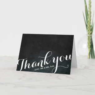 CARTE DE REMERCIEMENTS   L'ÉPOUSANT noir et blanc