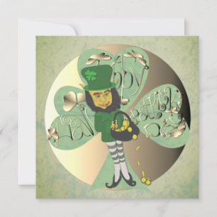 Carte De Remerciements Leprechaun "Joyeuse Saint Patrick"