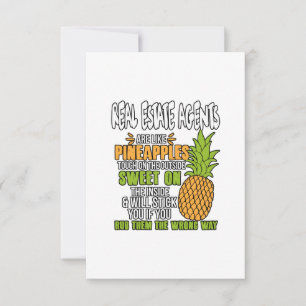 Carte De Remerciements Les Agents Immobiliers Sont Comme Des Ananas.