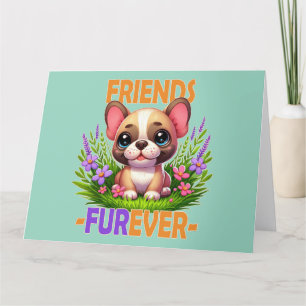 Carte De Remerciements Les amis Furever jeu de mots. Chien de chiot de Bu
