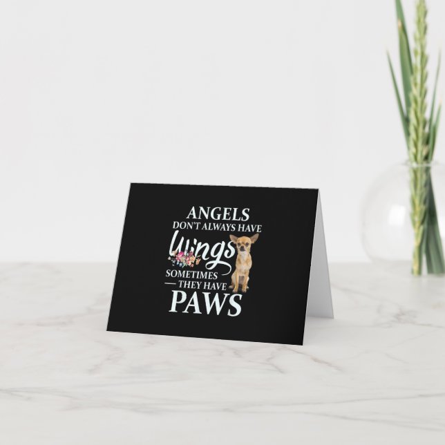 Carte De Remerciements Les Anges N'Ont Pas Toujours D'Ailes Ils Ont Chihu (Devant)