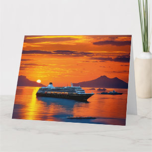 Carte De Remerciements Les bateaux de croisière offrent un luxueux Envelo