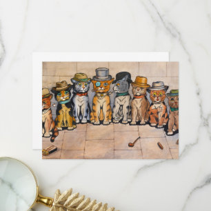 Carte De Remerciements Les chats fumeurs de Louis Wain
