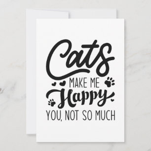 Carte De Remerciements Les Chats Me Rendent Heureux Vous N'Êtes Pas Tant