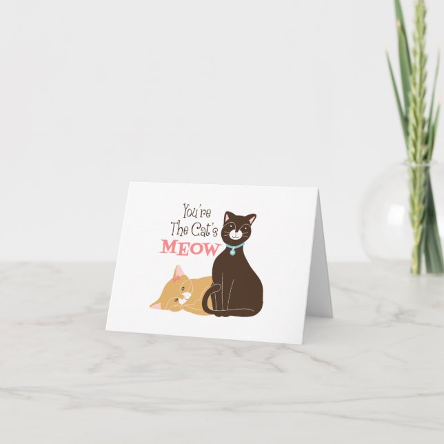 Carte De Remerciements Les Chats Meow (Devant)