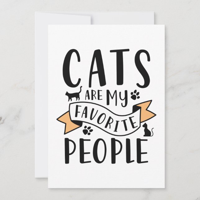 Carte De Remerciements Les Chats Sont Mes Gens Préférés (Devant)
