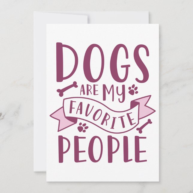 Carte De Remerciements Les chiens sont mes personnes préférées (Devant)