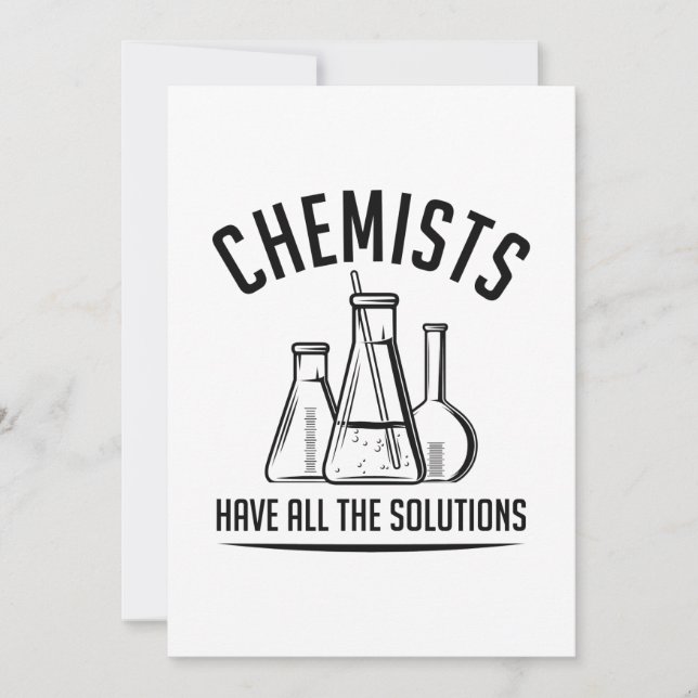 Carte De Remerciements Les Chimistes Ont Toutes Les Solutions (Devant)