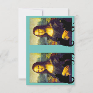 Carte De Remerciements Les Conversations Noir et Mama Lisa,