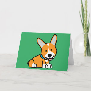 Carte De Remerciements Les Corgis de corgi poursuivent le Pembroke