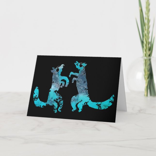 Carte De Remerciements Les Crooners De Coyote Chantant Le Nouveau-Mexique (Devant)