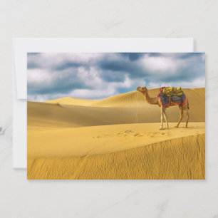 Carte De Remerciements Les déserts   Thar Desert Rajasthan Inde Camel