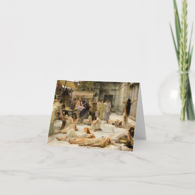 Carte De Remerciements Les femmes d'Amphissa par Lawrence Alma-Tadema (Devant)