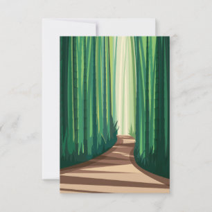 Carte De Remerciements Les forêts de bambou