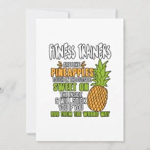 Carte De Remerciements Les Formateurs De Fitness Sont Comme Des Ananas.
