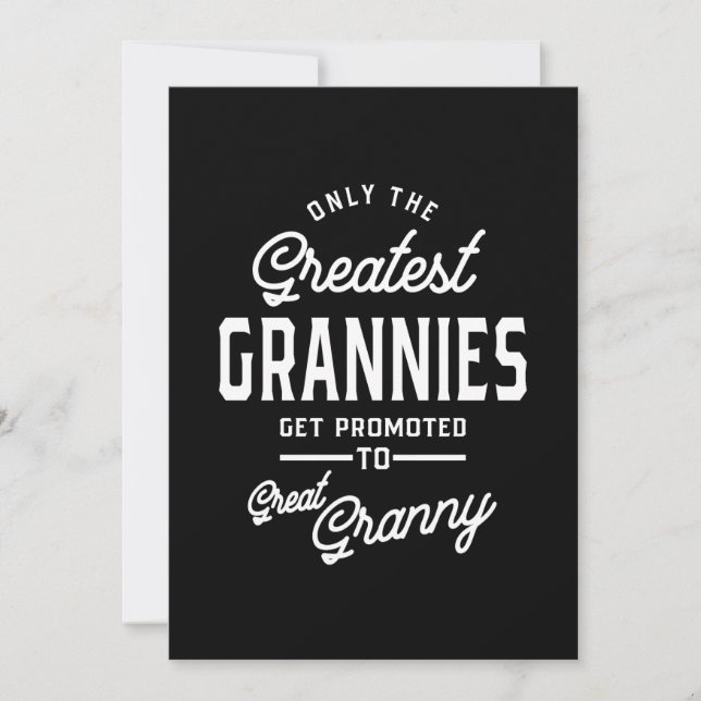 Carte De Remerciements Les Grannies Les Plus Grandes Sont Promues À Grann (Devant)
