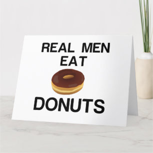 CARTE DE REMERCIEMENTS LES HOMMES RÉELS MANGENT DES DONUTS