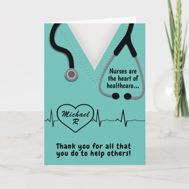Carte De Remerciements Les infirmières amusantes et mignonnes sont le coe (Devant)