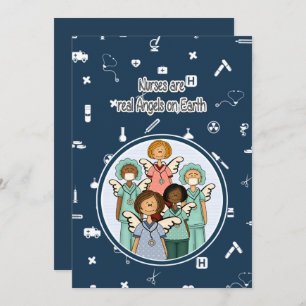 Carte De Remerciements Les infirmières sont de vrais anges sur Terre. Car