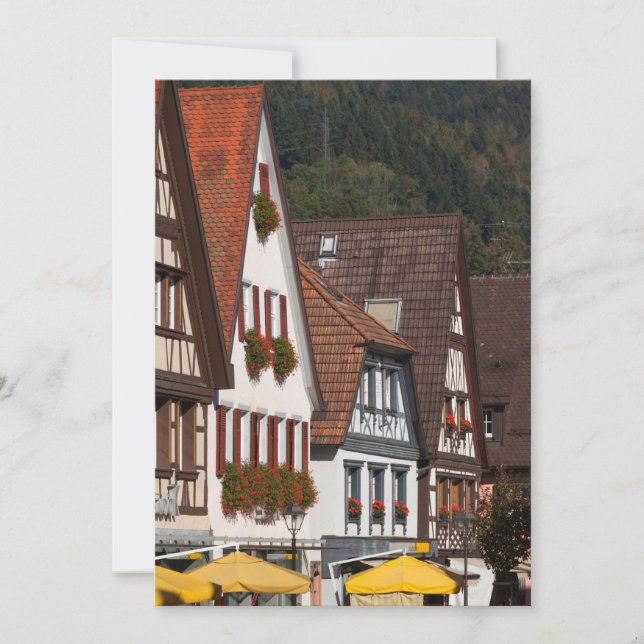 Carte De Remerciements Les maisons traditionnelles allemandes (Devant)