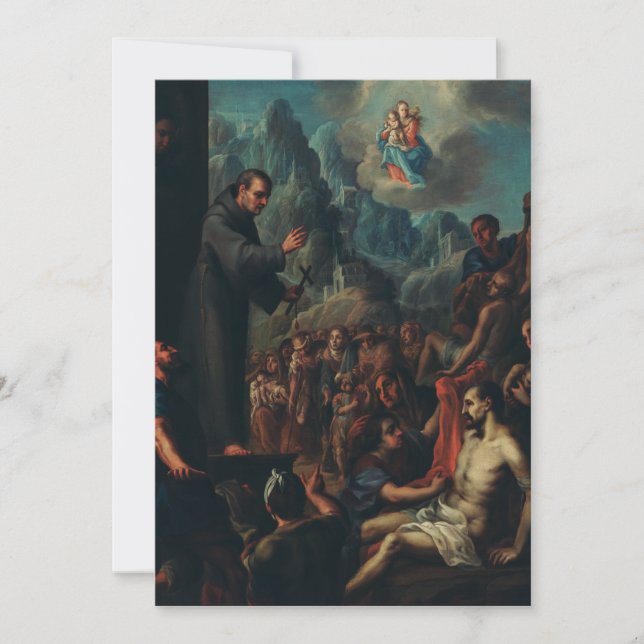 Carte De Remerciements Les miracles de Saint Salvador d'Horta (Devant)